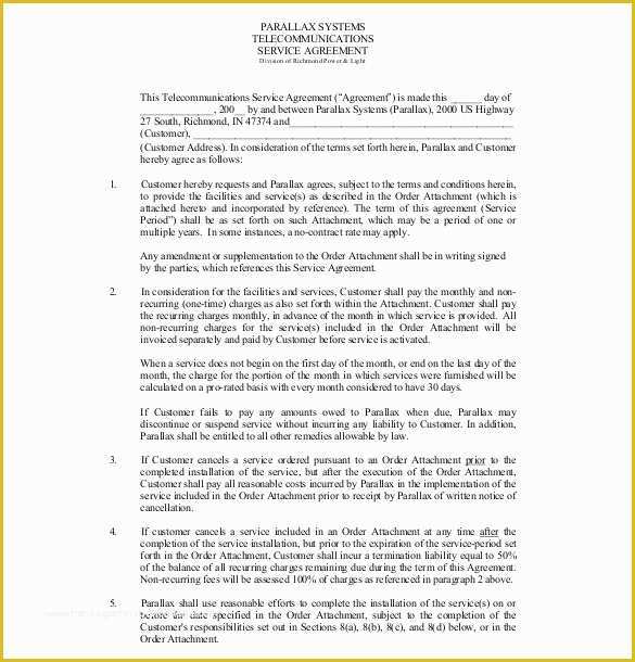Maintenance Contract Template Free Of 36 Service Agreement Templates Word Pdf