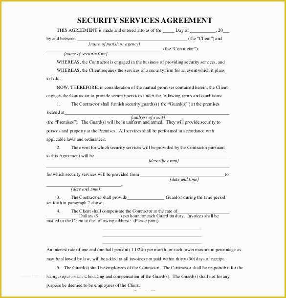 Maintenance Contract Template Free Of 36 Service Agreement Templates Word Pdf