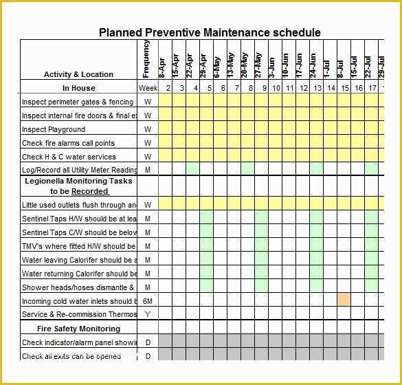 Maintenance Plan Template Free Download Of 37 Preventive Maintenance Schedule Templates Word