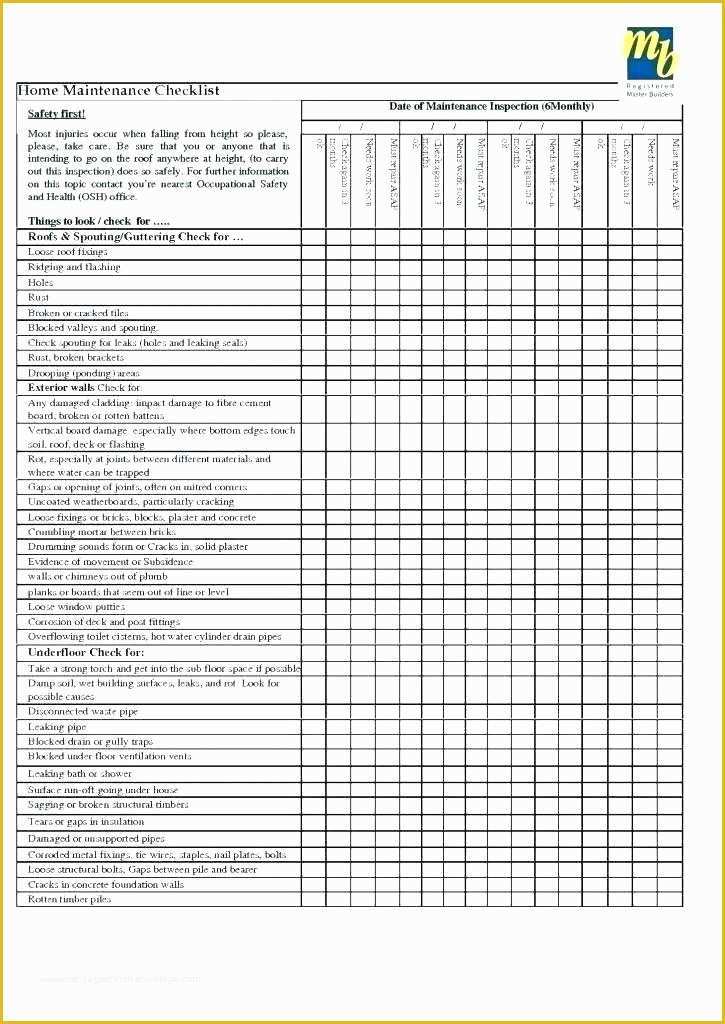 Maintenance Plan Template Free Download Of Maintenance Sheet Template