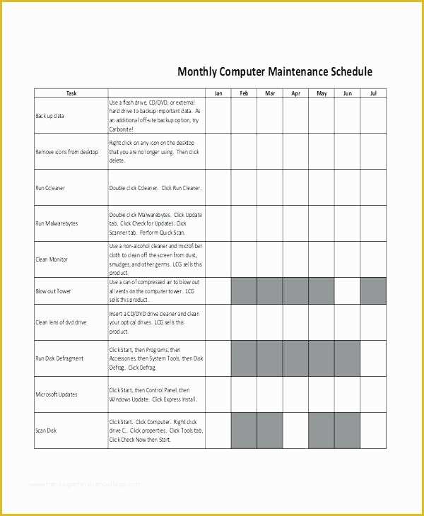 Maintenance Plan Template Free Download Of Ppm Template Free – Enjoyathome