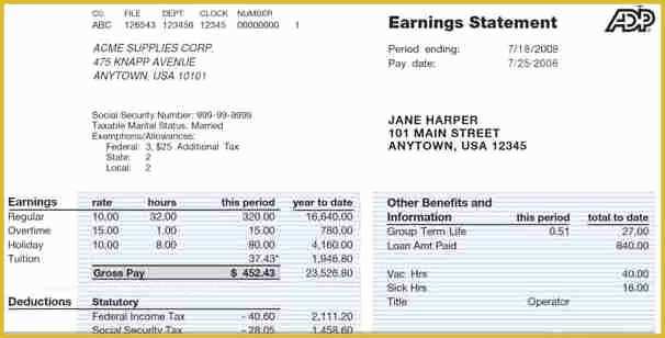 Make Paycheck Stubs Templates Free Of 10 Create Paycheck Stub Template Free