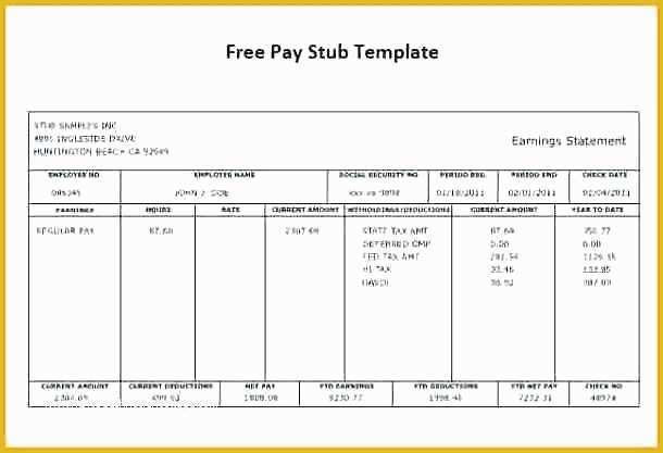 Make Paycheck Stubs Templates Free Of Create A Pay Stub with Intuit Maker Templates for Flyers