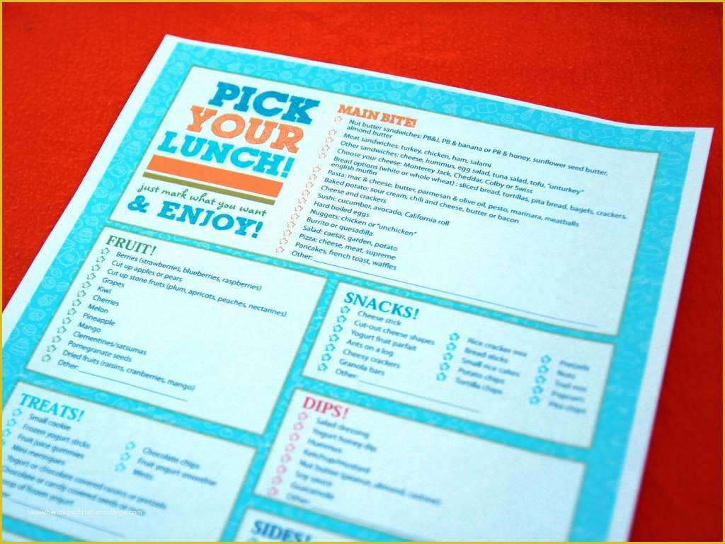 Make Your Own Menu Template Free Of 6 Best Of Create Your Own Printable Menus