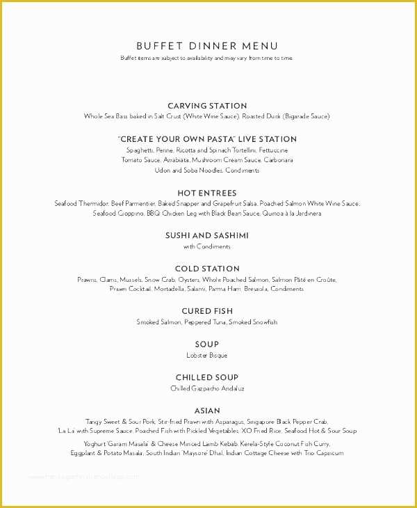 Make Your Own Menu Template Free Of Wine Dinner Menu Template