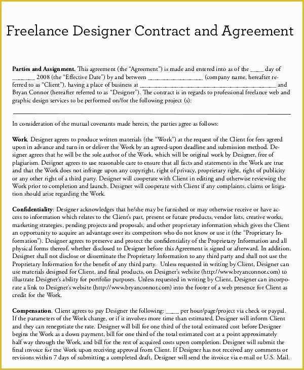 Makeup Artist Contract Template Free Of Web Design Contract Template Free