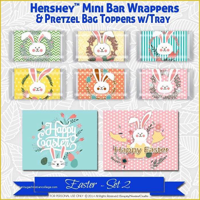 M&amp;m Mini Tube Wrapper Template Free Of Easter Hershey Mini S Candy Bar Wrapper Printable Favor