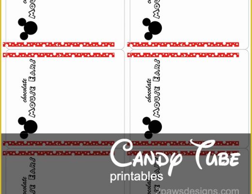 M&amp;amp;m Mini Tube Wrapper Template Free Of Friday Freebie Mouse Ears &amp; Pressed Pennies