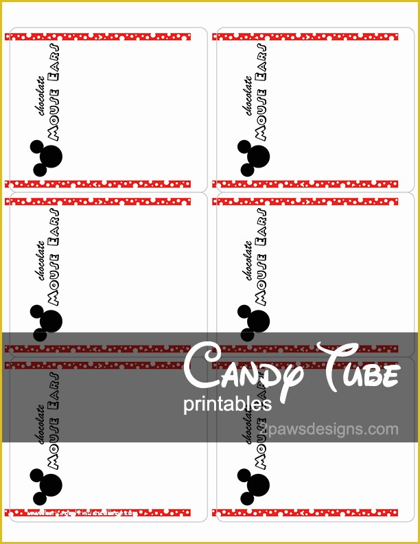 M&amp;m Mini Tube Wrapper Template Free Of Friday Freebie Mouse Ears & Pressed Pennies