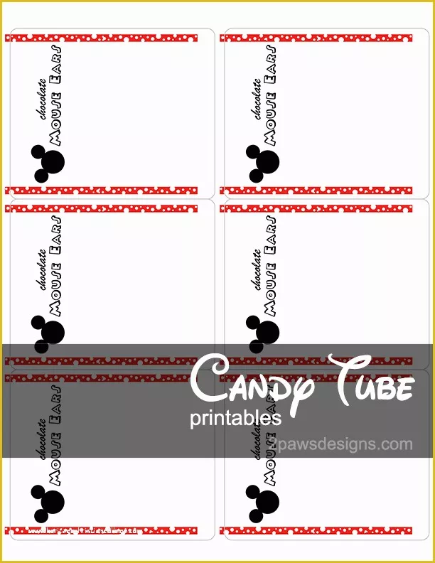 M&amp;amp;m Mini Tube Wrapper Template Free Of Friday Freebie Mouse Ears &amp; Pressed Pennies