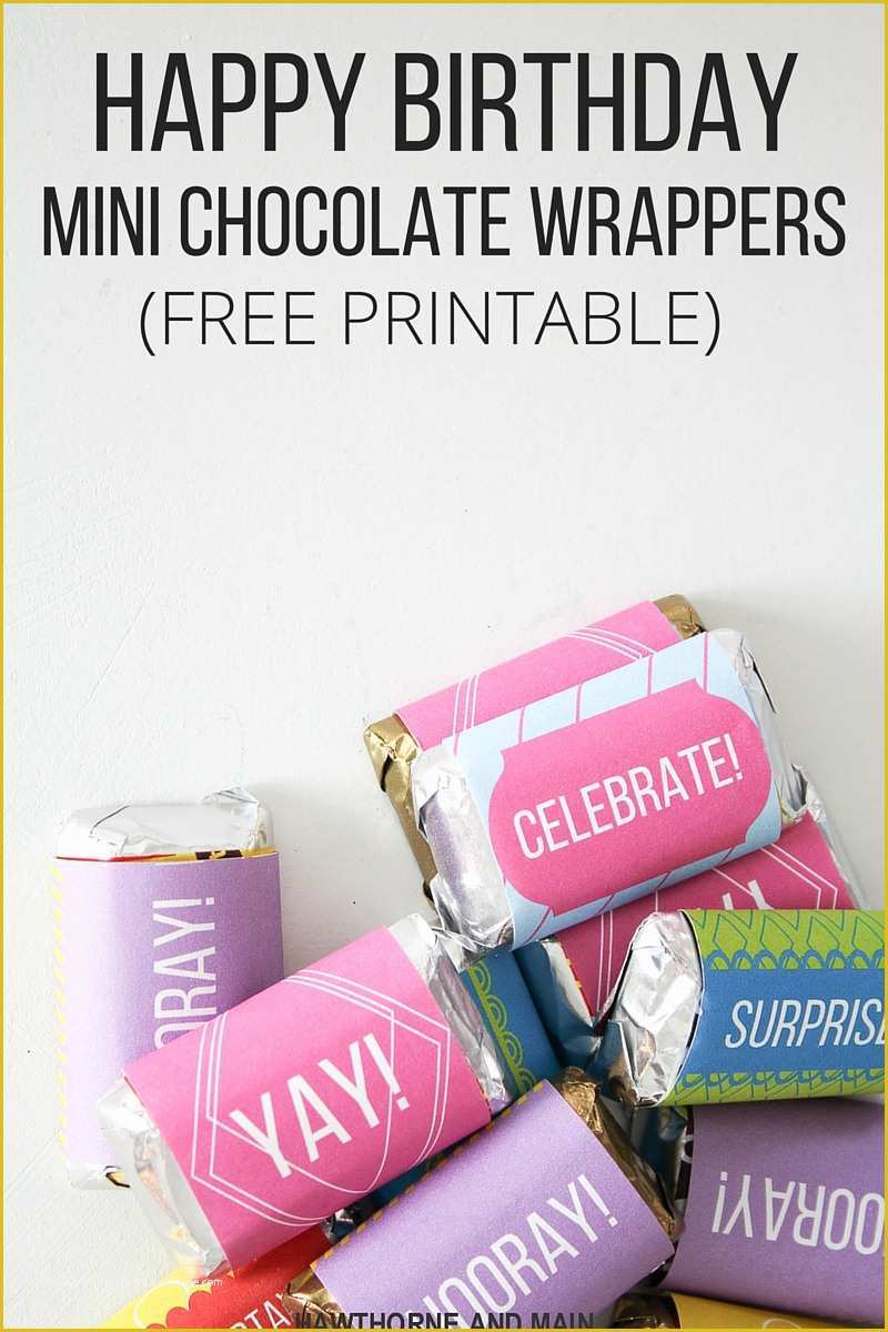 M&amp;m Mini Tube Wrapper Template Free Of Happy Birthday Candy Wrappers Free Printable Lil Luna