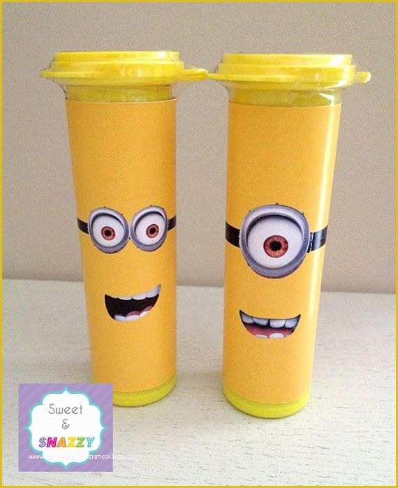 M&amp;m Mini Tube Wrapper Template Free Of Mini M&m S Tube Wrappers Minions Despicable Me Party