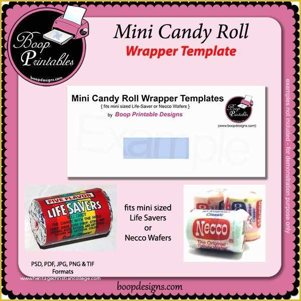 M&amp;m Mini Tube Wrapper Template Free Of Mini Sized Candy Roll Template Wrap by Boop Printable