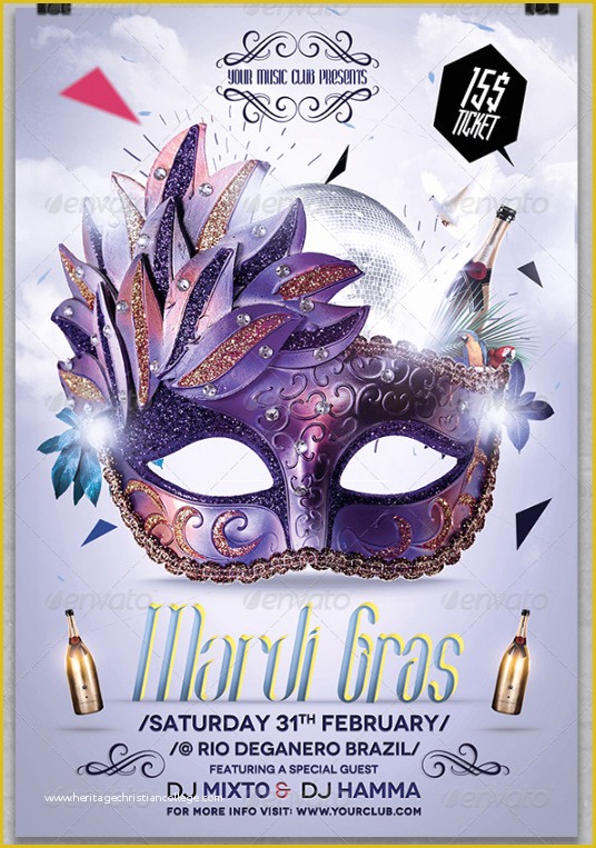 Mardi Gras Flyer Template Free Download Of 10 Free Psd Mardi Gras Flyer Templates