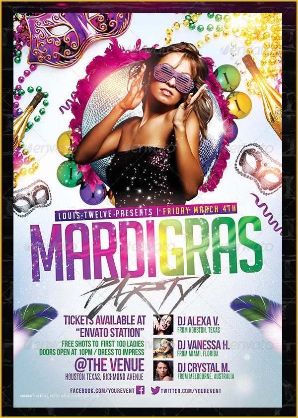 Mardi Gras Flyer Template Free Download Of 27 Mardi Gras Party Flyer Templates Free &amp; Premium Download