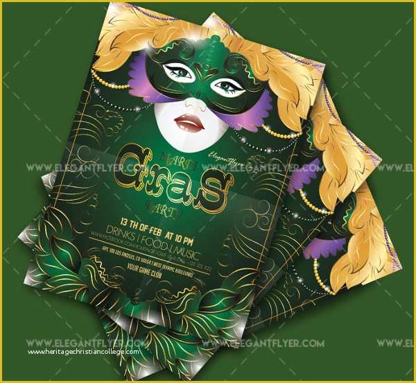 Mardi Gras Flyer Template Free Download Of 27 Mardi Gras Party Flyer Templates Free &amp; Premium Download