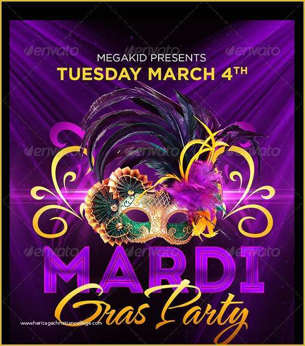 Mardi Gras Flyer Template Free Download Of 27 Mardi Gras Party Flyer Templates Free &amp; Premium Download