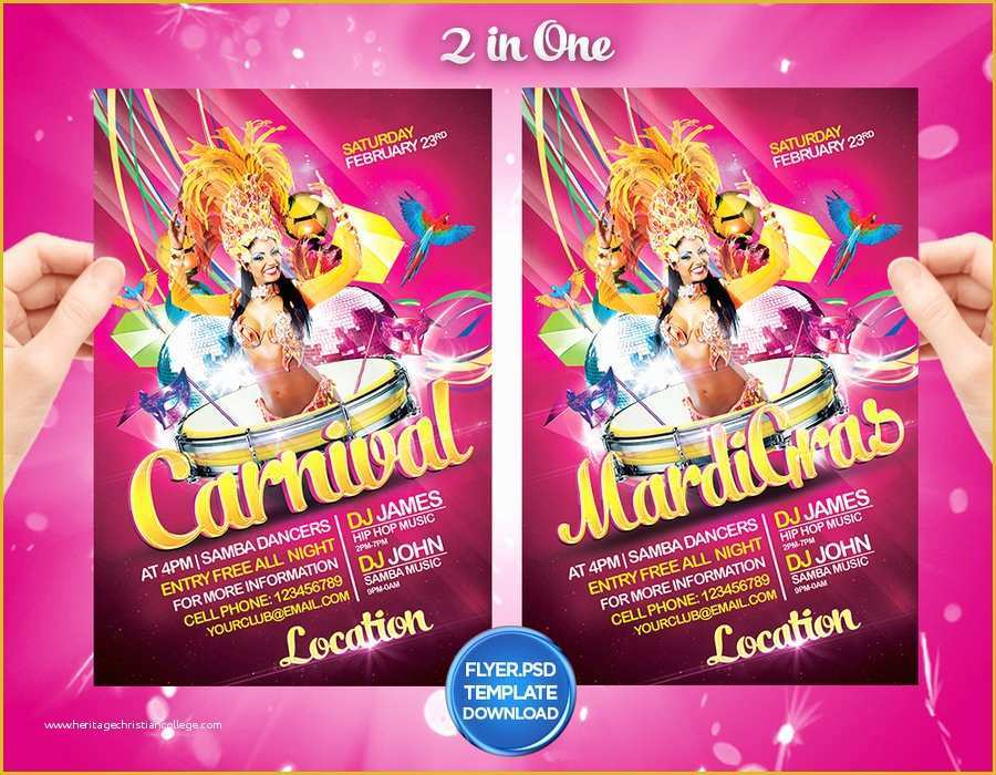 Mardi Gras Flyer Template Free Download Of Mardi Gras Carnival Flyer Template by Grandelelo by