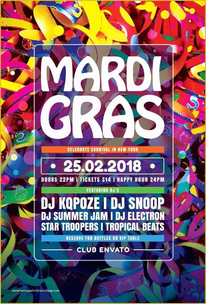 Mardi Gras Flyer Template Free Download Of Mardi Gras Flyer Templates In Psd • Stylewish