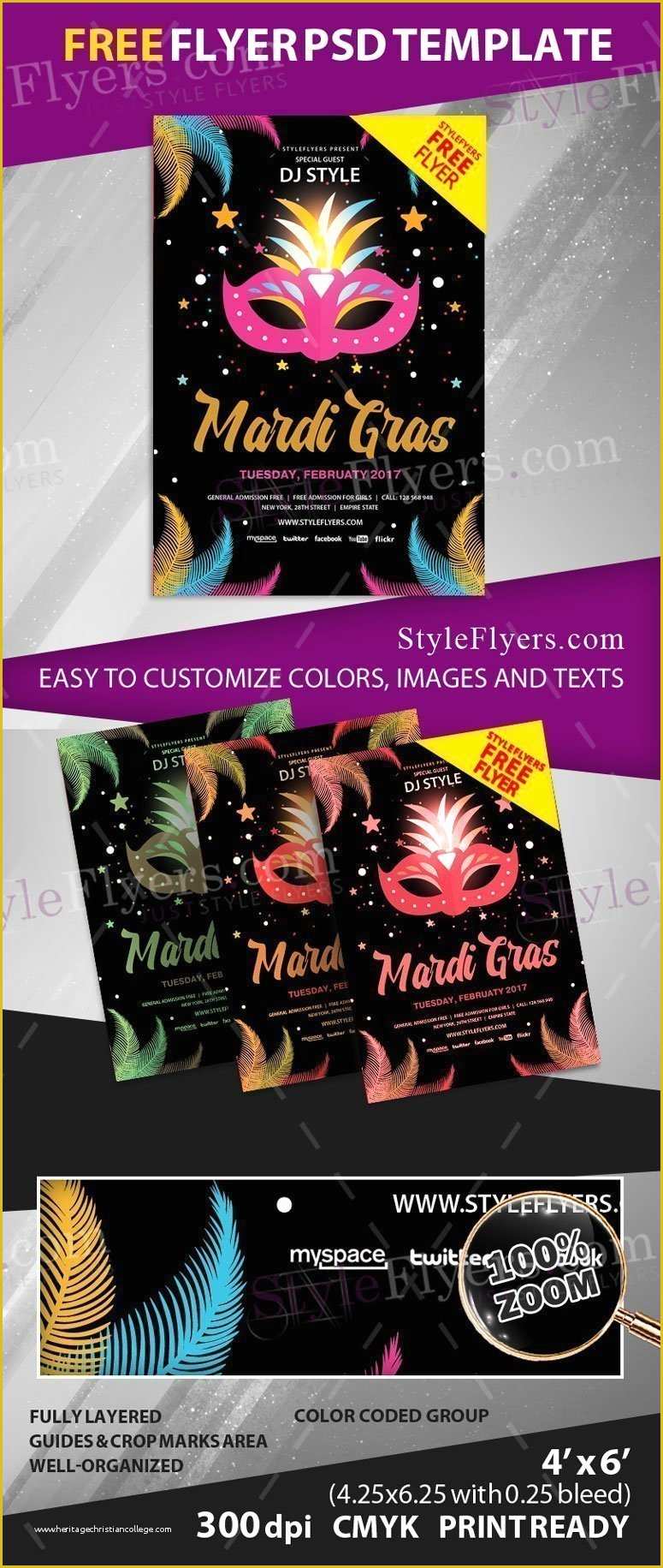 Mardi Gras Flyer Template Free Download Of Mardi Gras Free Psd Flyer Template Free Download