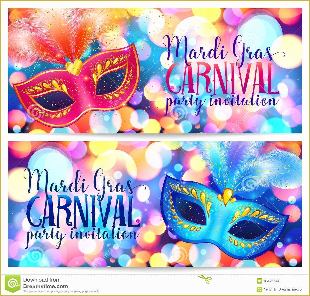 Mardi Gras Flyer Template Free Download Of Set Mardi Gras Flyers and Banners Templates with