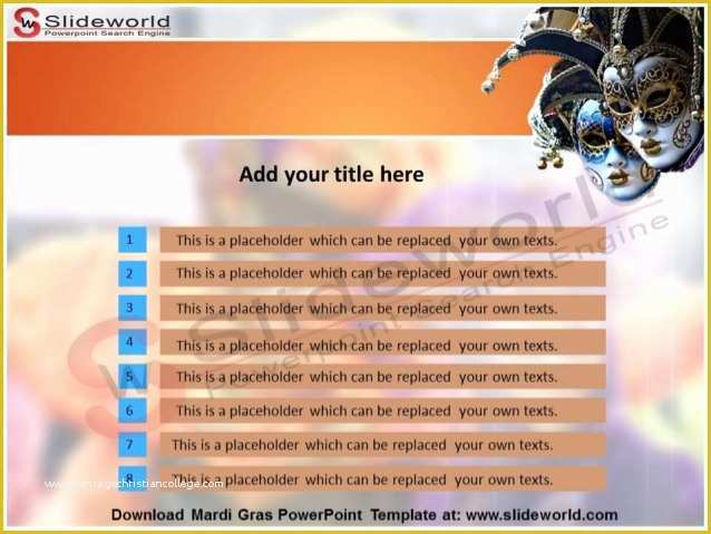 Mardi Gras Powerpoint Template Free Of Mardi Gras Powerpoint Template Slideworld