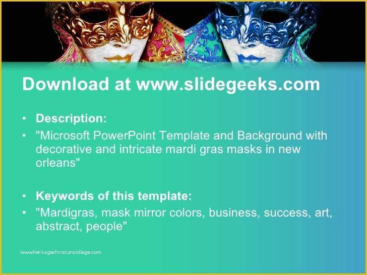 Mardi Gras Powerpoint Template Free Of Mardigras Ppt Templates