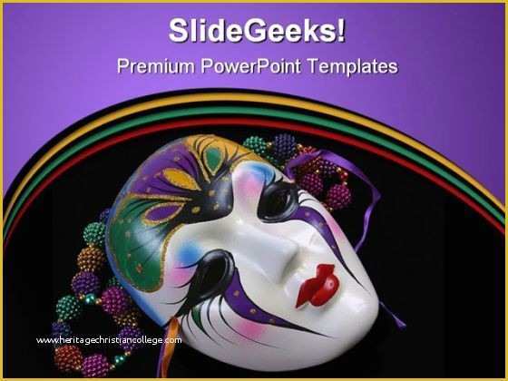 Mardi Gras Powerpoint Template Free Of Mask Beauty Festival Powerpoint Background and Template