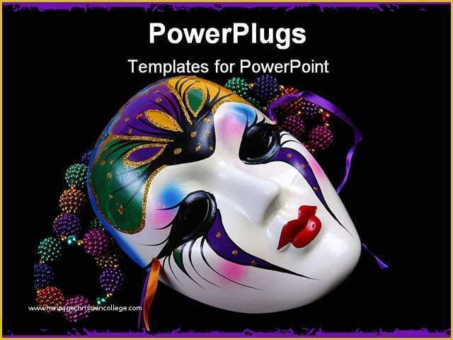 Mardi Gras Powerpoint Template Free Of Powerpoint Template Black Background with Colorful Beads