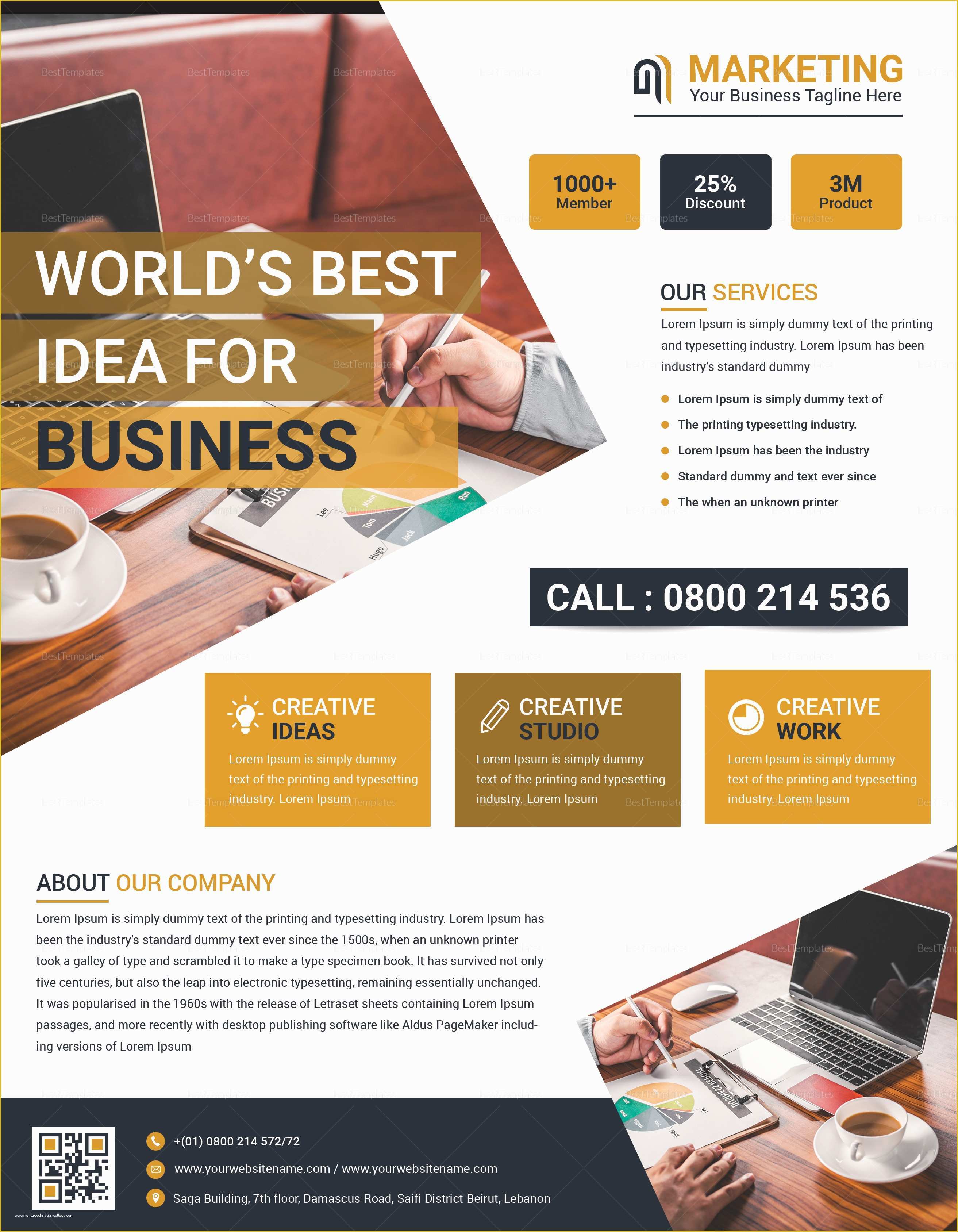 Marketing Flyer Templates Free Word Of Business Marketing Flyer Design Template In Word Psd