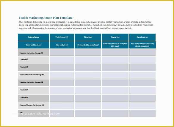 Marketing Plan Excel Template Free Download Of 15 Marketing Action Plan Templates to Download for Free