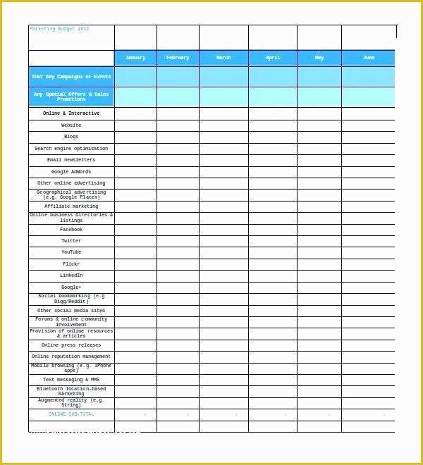 Marketing Plan Excel Template Free Download Of Free Marketing Plan Template Excel