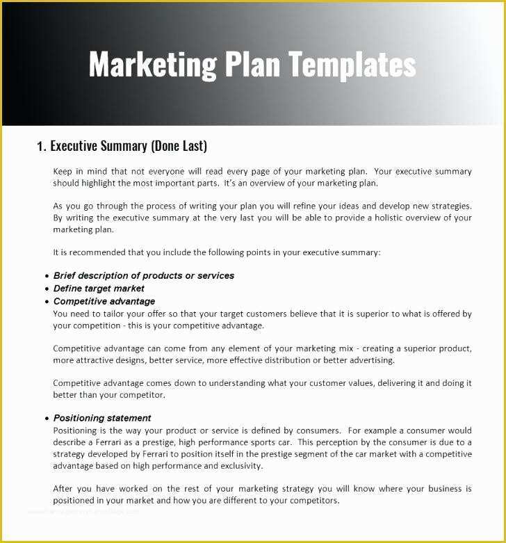 Marketing Plan Excel Template Free Download Of Free Marketing Plan Template Pdf