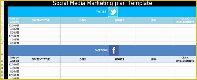Marketing Plan Excel Template Free Download Of social Media Marketing Plan Template Free