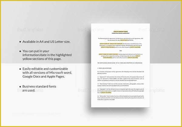Marketing Services Agreement Template Free Of 15 Sample Master Service Agreement Templates