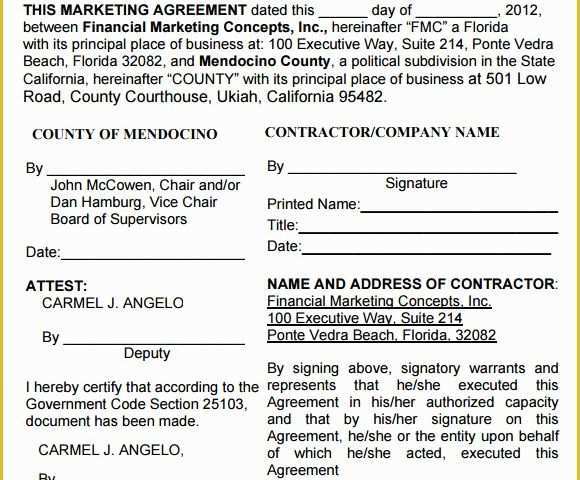Marketing Services Agreement Template Free Of 19 Sample Marketing Agreement Templates to Download
