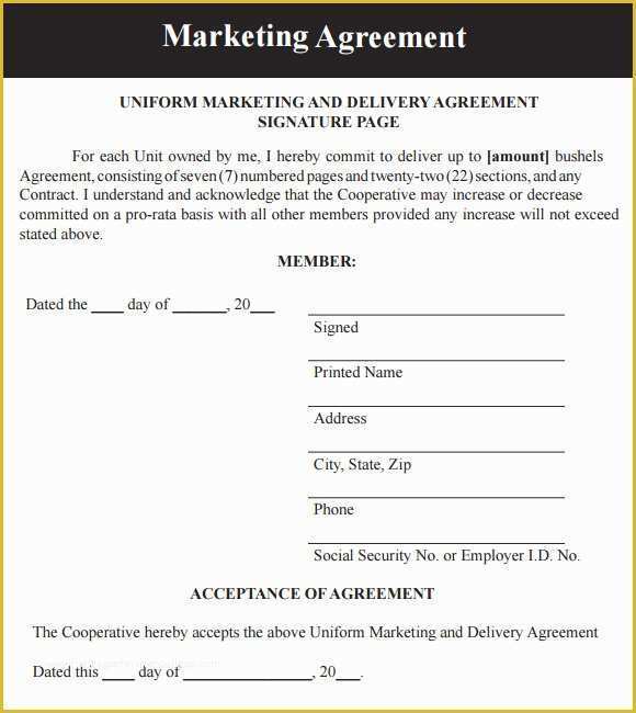 Marketing Services Agreement Template Free Of Marketing Agreement Template 29 Download Free Documents