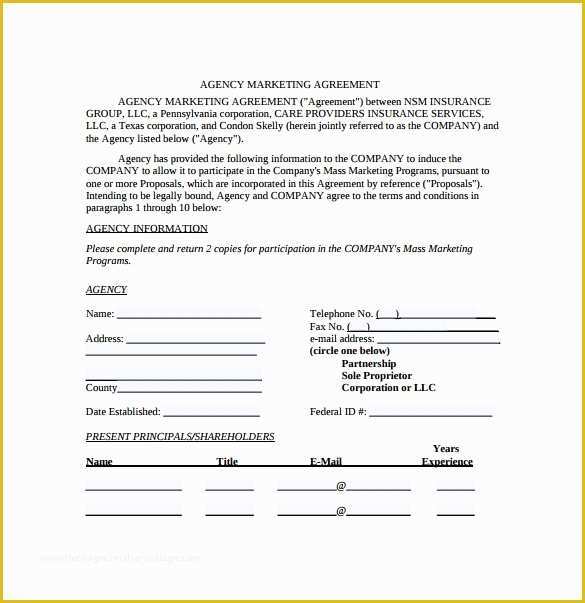 Marketing Services Agreement Template Free Of Marketing Agreement Template 29 Download Free Documents