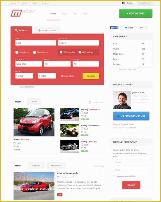 Marketplace Website Template Free Of 70 Best Car Auto Website Templates Free &amp; Premium