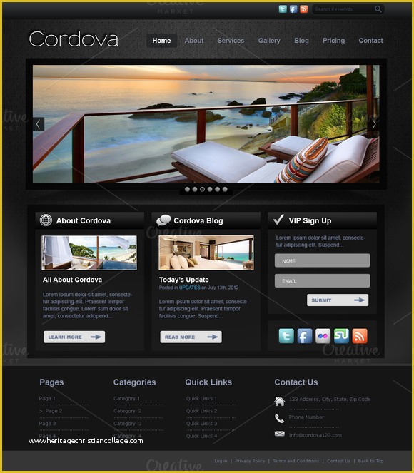 Marketplace Website Template Free Of Check Out Cordova Psd Website Template by Domo Designs