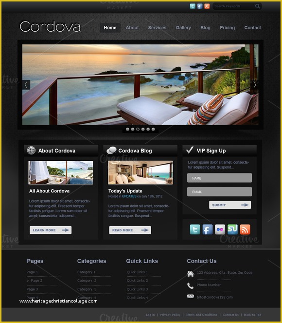 Marketplace Website Template Free Of Check Out Cordova Psd Website Template by Domo Designs