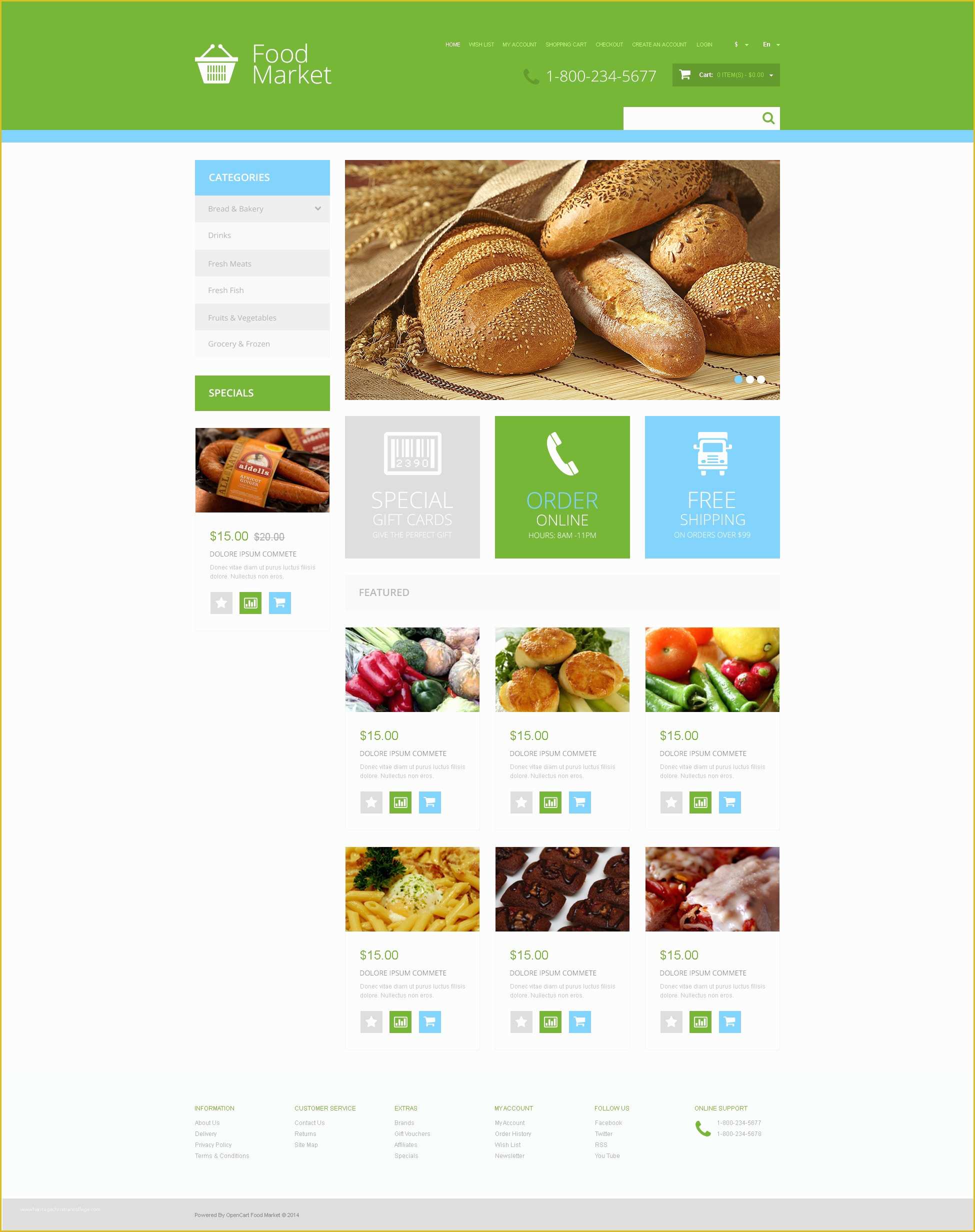 Marketplace Website Template Free Of Grocery Store Responsive Opencart Template