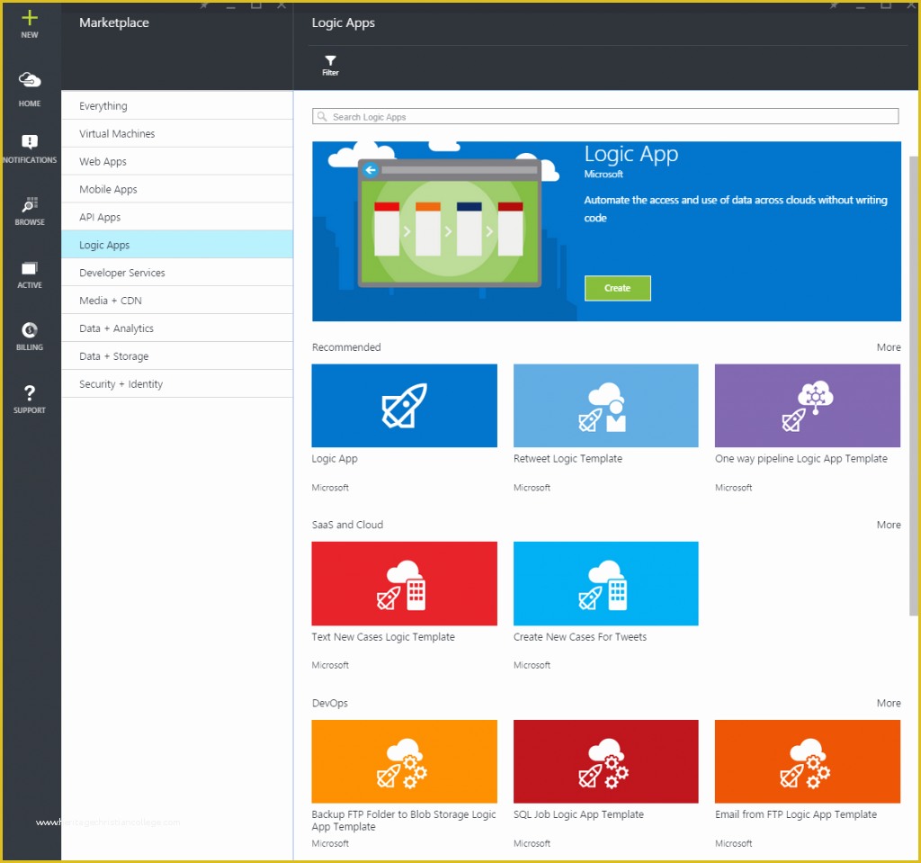 Marketplace Website Template Free Of Logic App Templates In Azure Marketplace