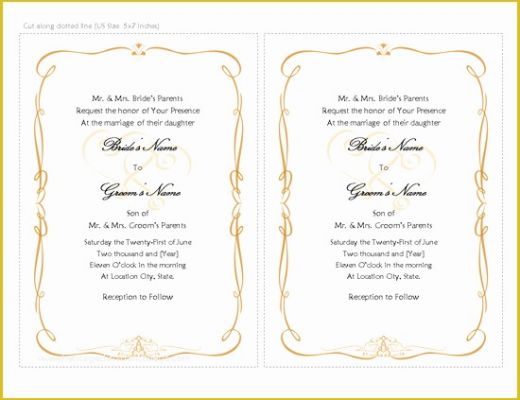 Marriage Templates Free Download Of Wedding Invitation Card Template Word