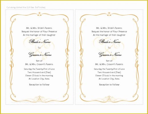 Marriage Templates Free Download Of Wedding Invitation Card Template Word