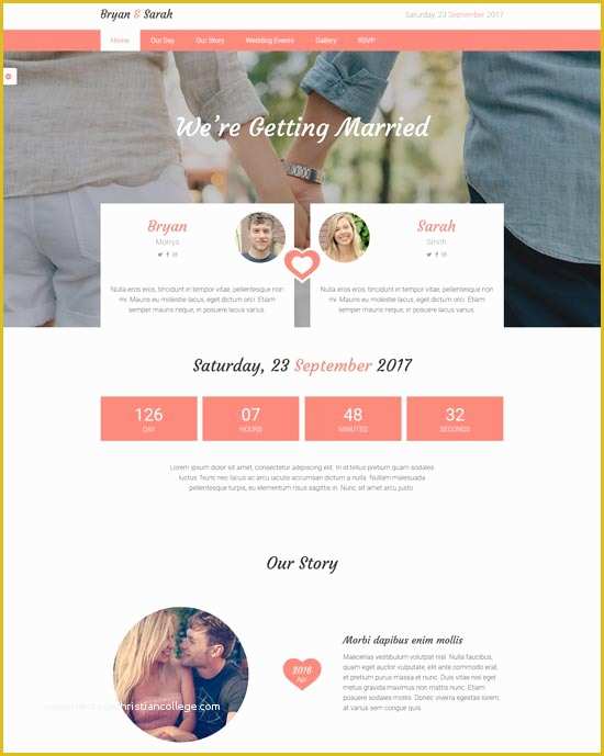 Marriage Website Templates Free Download Of 70 Best Wedding Website Templates Free & Premium