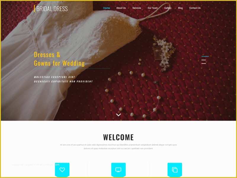 Marriage Website Templates Free Download Of Bridal Dress Wedding Website Template Freemium Download