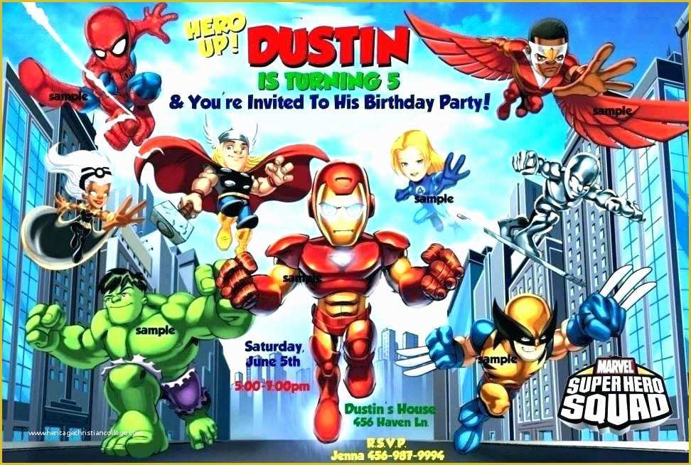Marvel Party Invitation Template Free Of Avengers Po Invitations – Richardpresentsfo