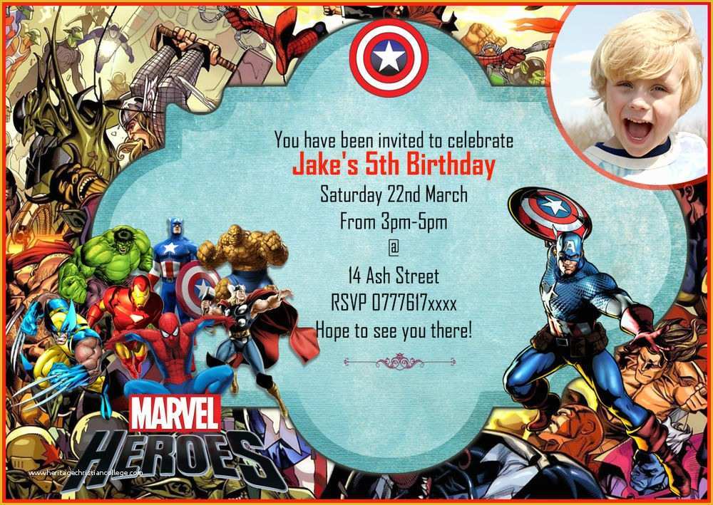 Marvel Party Invitation Template Free Of Marvel Party Invitations