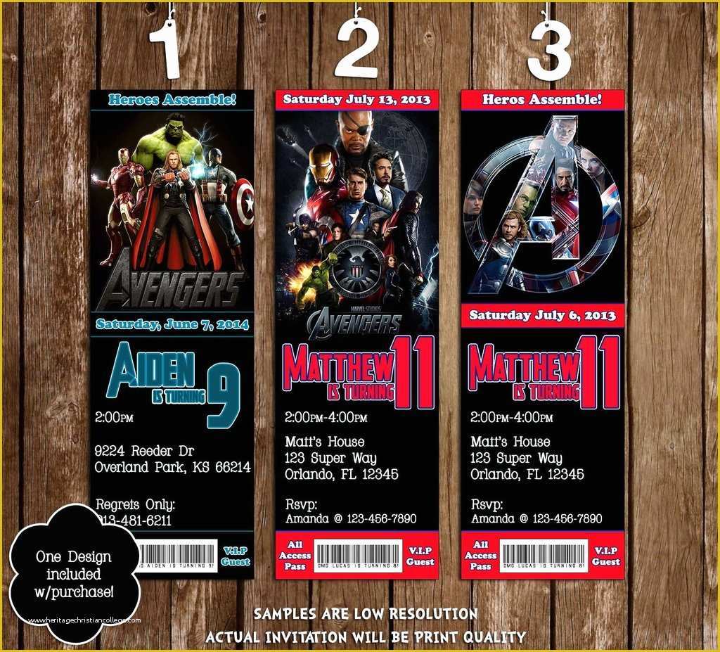 Marvel Party Invitation Template Free Of Novel Concept Designs Marvel the Avengers Birthday